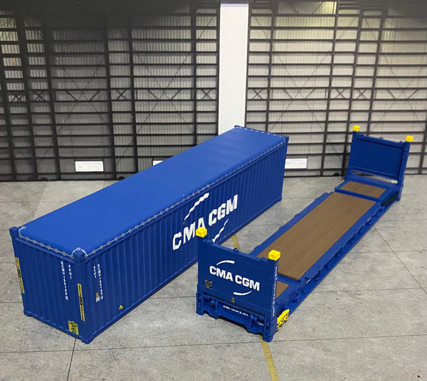 1/50 SCALE 40 9'6 Open Top Container AND Flat Rack Set.... SAVE$$$