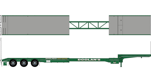 CTE Diecast Scale Models 45' Dropdeck Extendable trailers ***