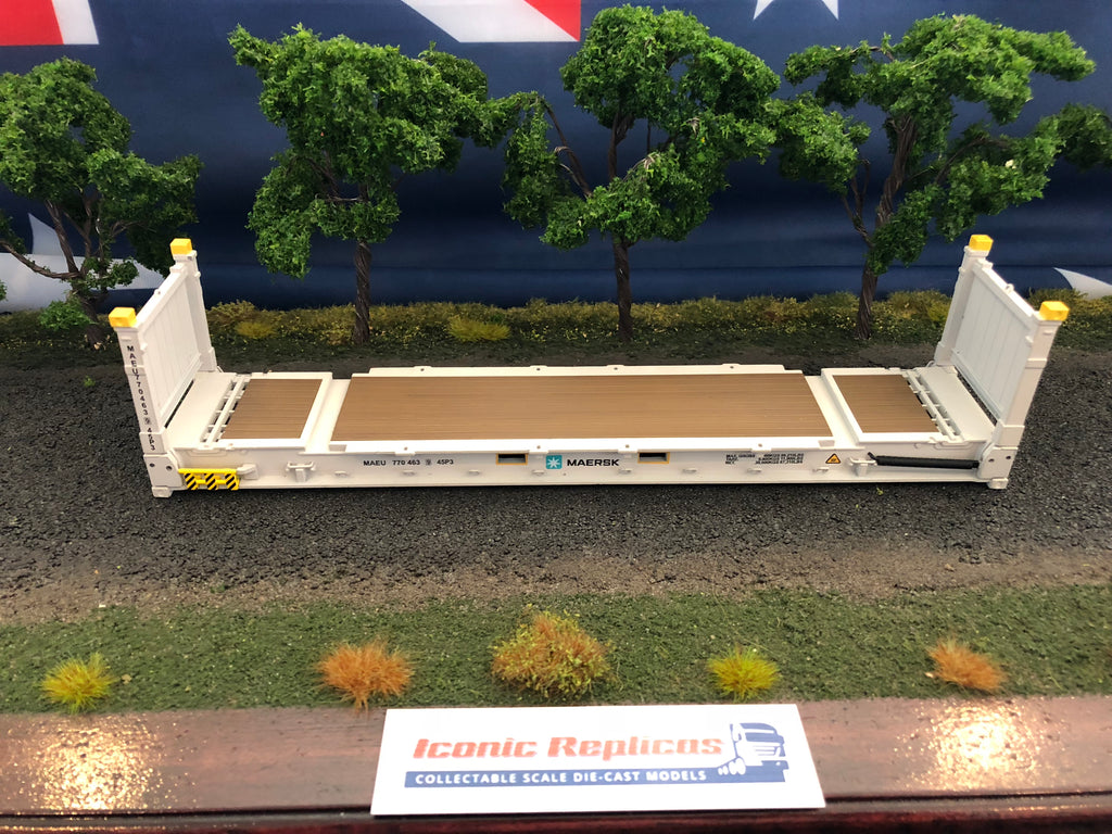 Maersk 40' 9'6 Flat Rack. 1/50 scale diecast model– iconicreplicas